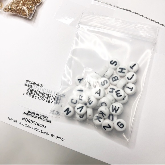 BP DIY Beaded Letter Bracelet Making Kit Girl Gift Do It Yourself Nordstrom - Picture 8 of 16
